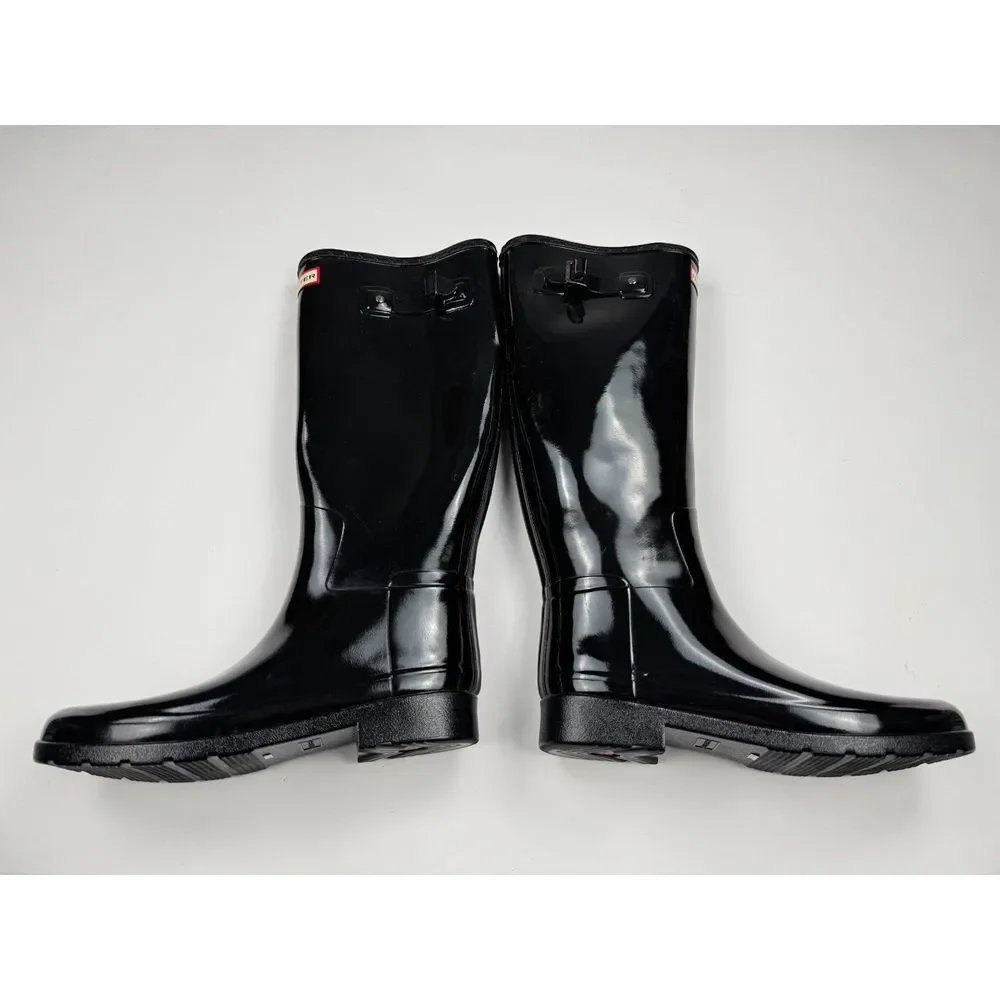 Hunter Original‎ Tall Gloss Rain Boots Women 10 NWOB Black Rubber Waterproof